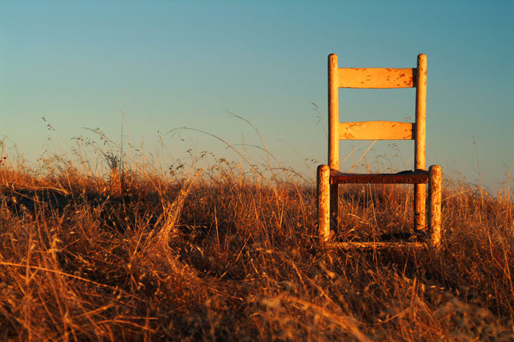 chair in field